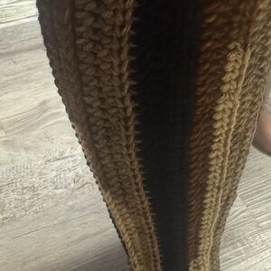 earth tone crochet leg warmers